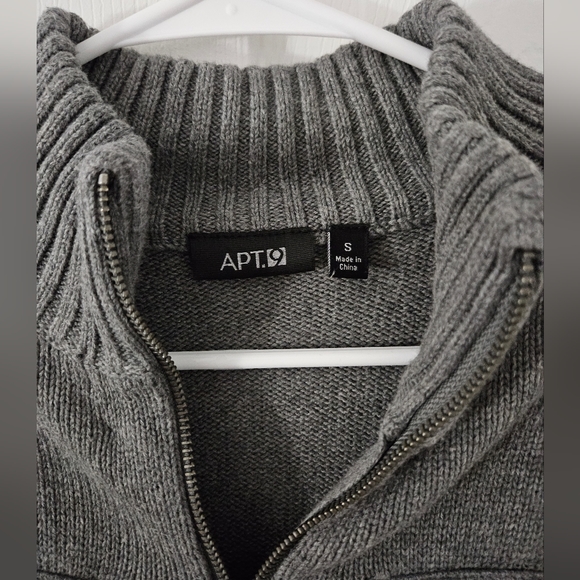 Apt. 9 Gray Zip-Up Jacket with Pockets, Size S - Picture 4 of 7